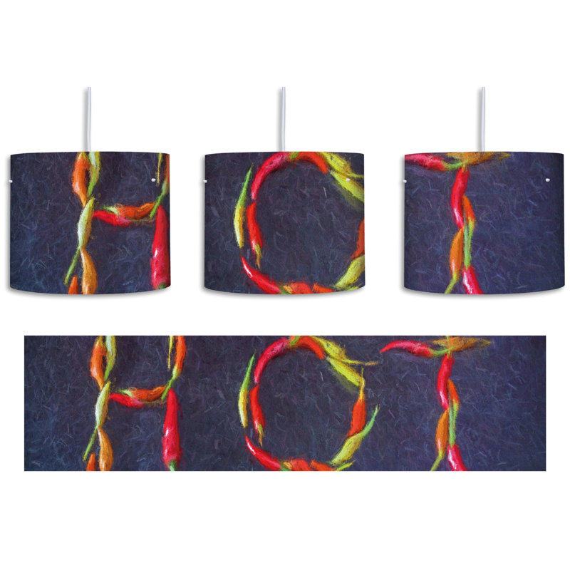 East Urban Home Trommel-Pendelleuchte 1-flammig Hot Chilis | Wayfair.de